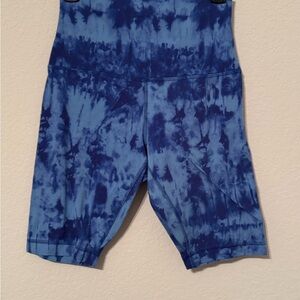 Lululemon Blue Tie-Dye High Waist Shorts
